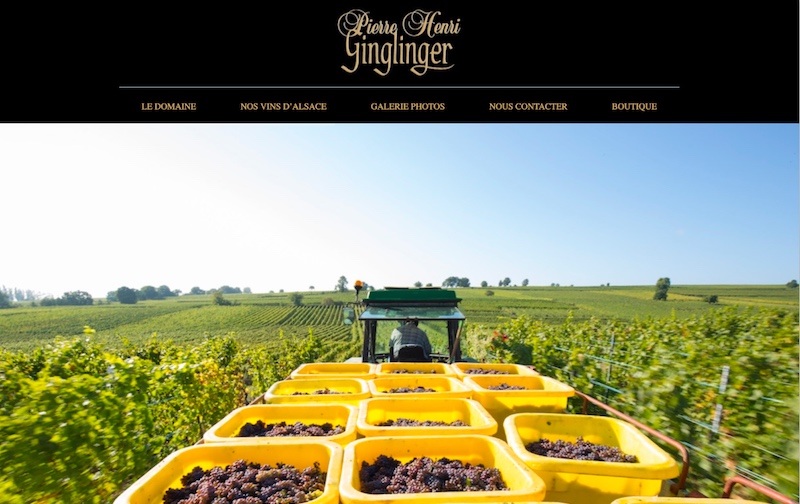 Création du site internet e-commerce en responsive design pour les Vins d'Alsace Ginglinger à Eguisheim