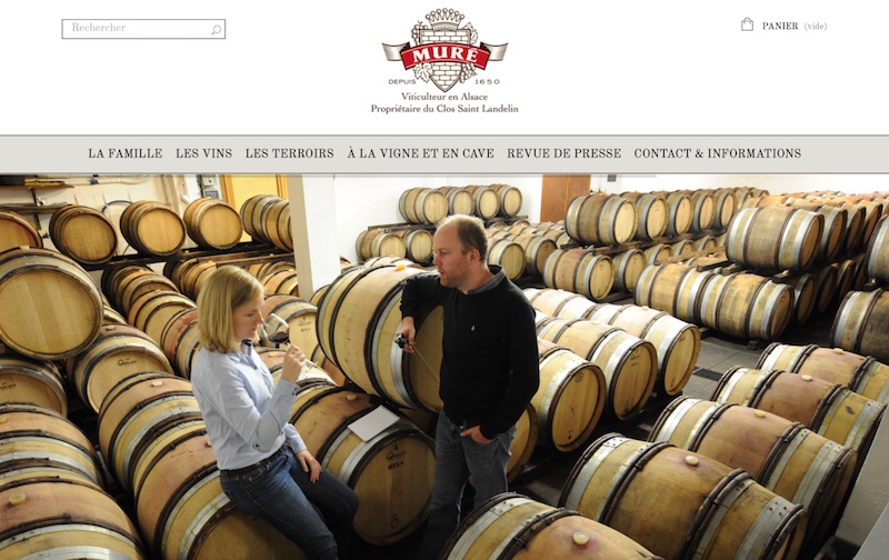 Création du site internet e-commerce en responsive design pour le site des Vins d'Alsace Muré