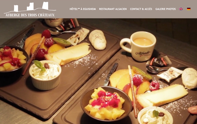 Création du site internet en responsive design pour l'hotel-restaurant l'Auberge des 3 châteaux à Eguisheim