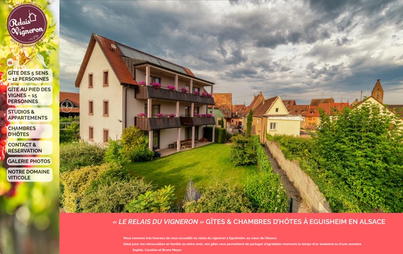 Création du site web en responsive design pour les gites et chambres d'hôtes du Relais du Vigneron à Eguisheim en Alsace
